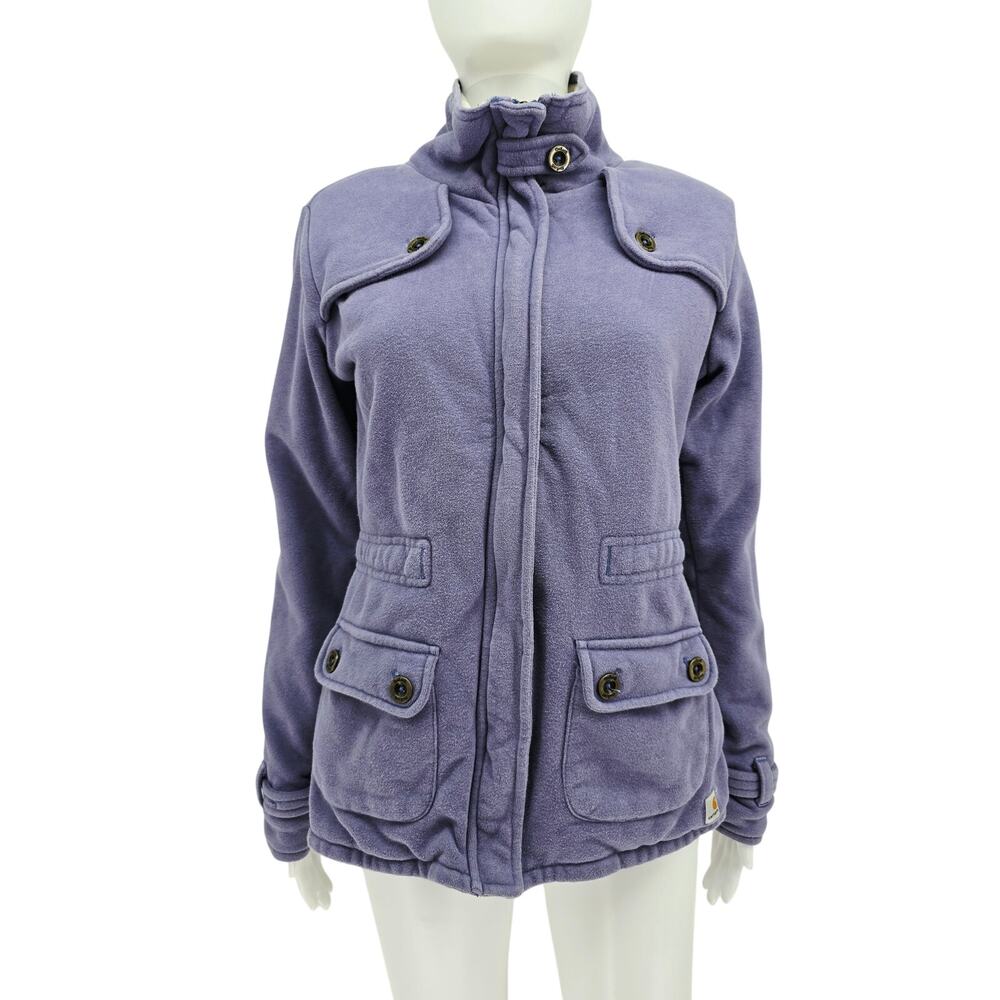 Carhartt Women's Sherpa Sweatshirt Jacket Lavender Purple S